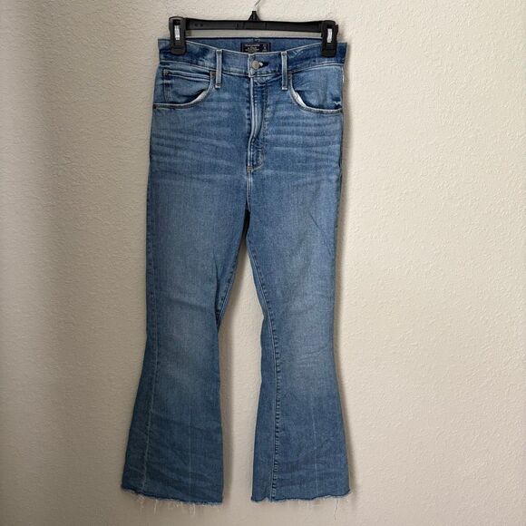 Abercrombie & Fitch High Rise Flare Jeans Size 27/4R - Picture 4 of 6